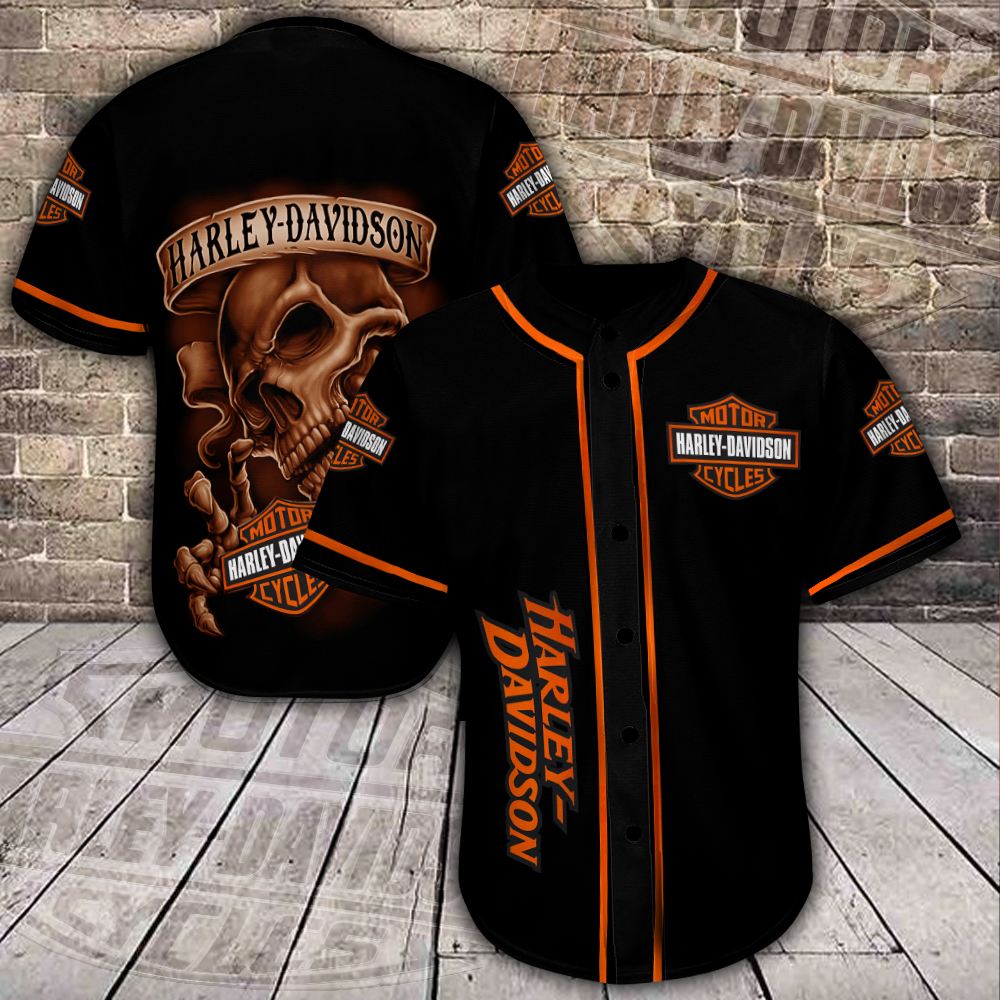 Harley Davidson Baseball Jersey Limited 07 - CreatedOnSun