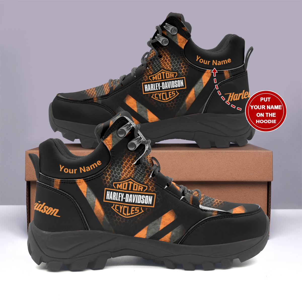 Harley Davidson Hiking Personalized Shoes 12 – CreatedOnSun